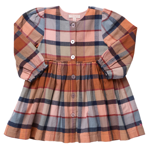Girls Mae Dress-Hayride Plaid