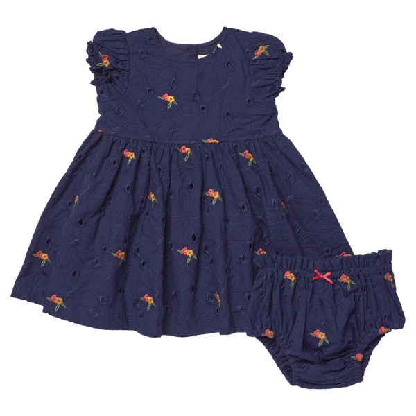 Baby Girls Eliza Dress- Eyelet Embroidery