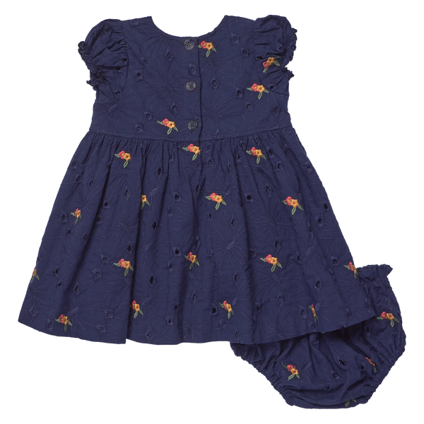 Baby Girls Eliza Dress- Eyelet Embroidery