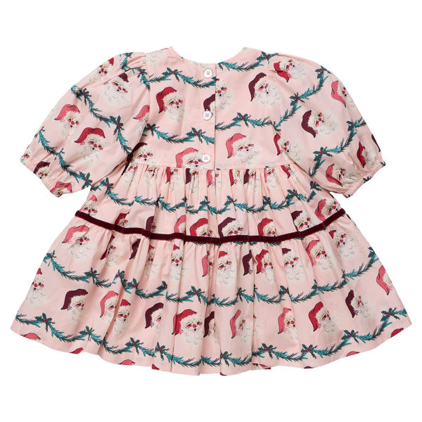 Girls Maribelle Dress- Santa Garland