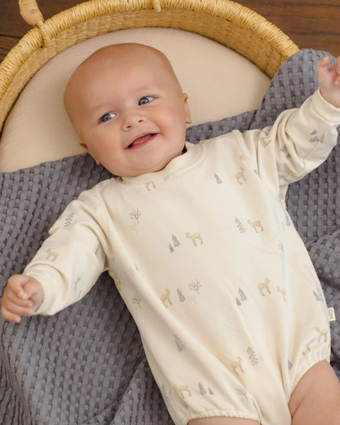 Crewneck Bubble Romper Deer