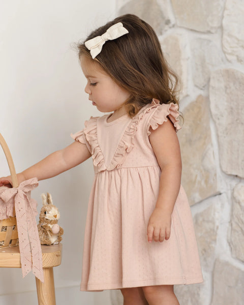 Sleeveless Ruffle V Dress || Melon