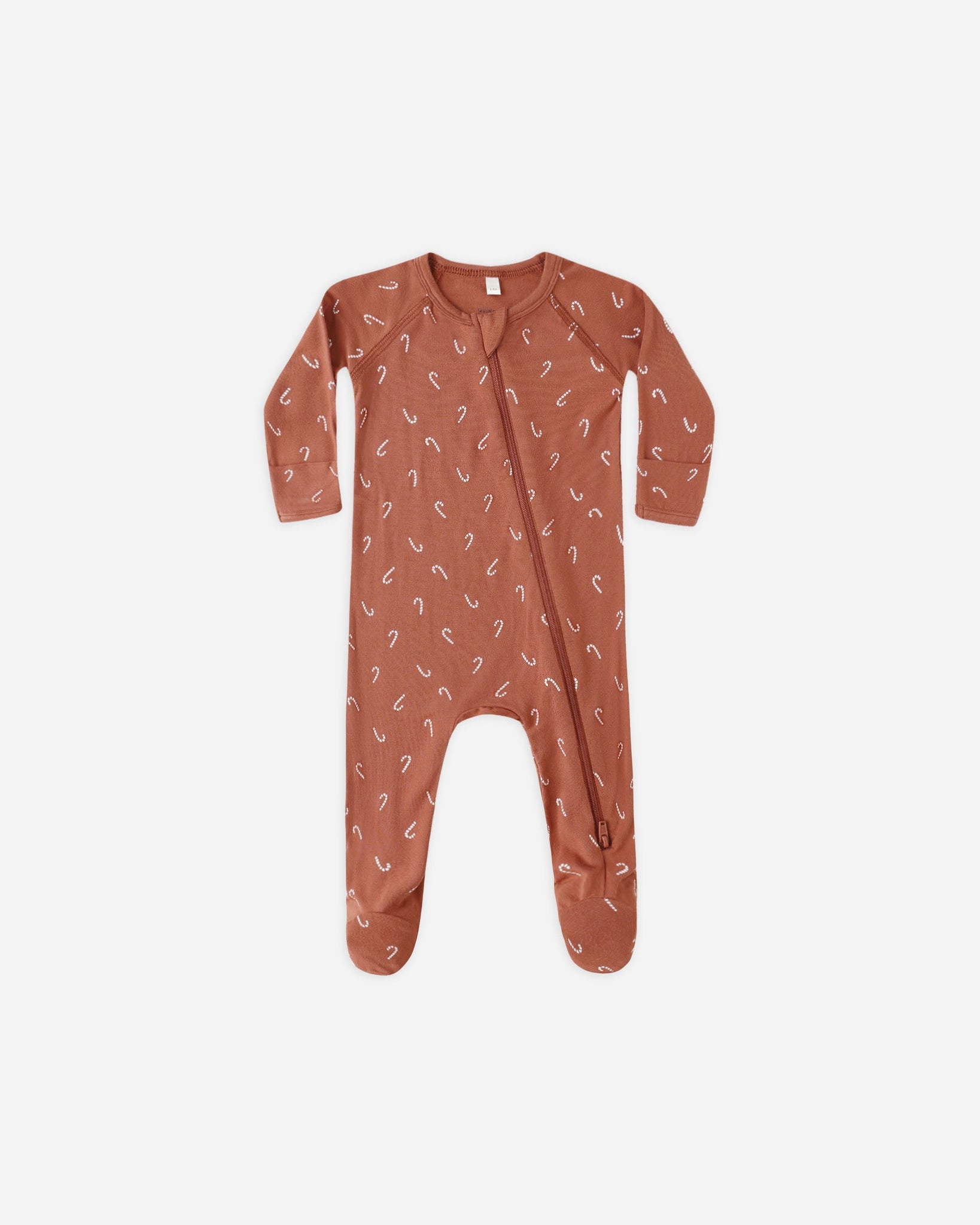 Bamboo Zip Footie || Candy Canes