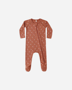 Bamboo Zip Footie || Candy Canes