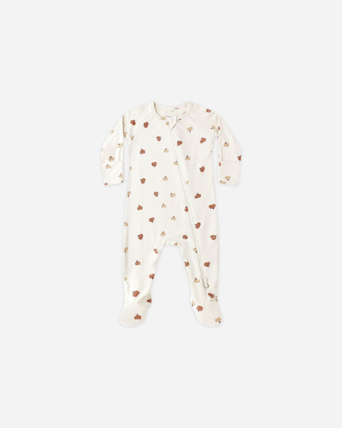 Bamboo Zip Footie || Pumpkins