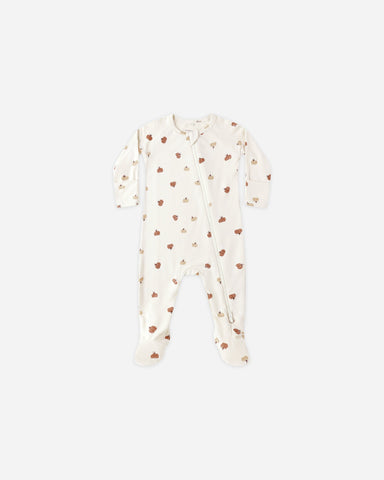 Bamboo Zip Footie || Pumpkins