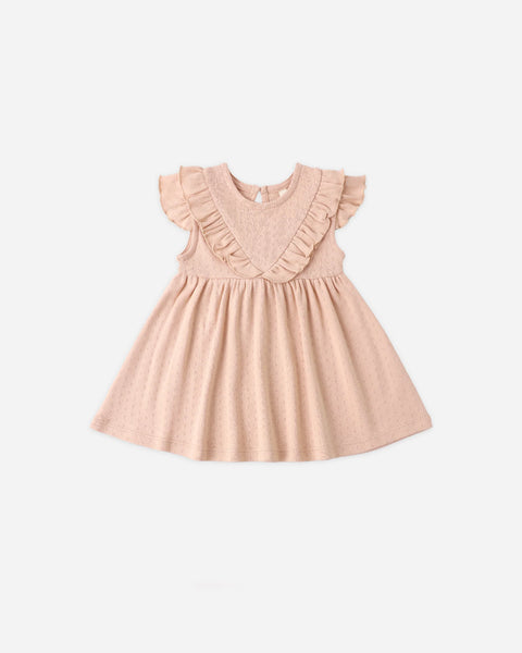 Sleeveless Ruffle V Dress || Melon