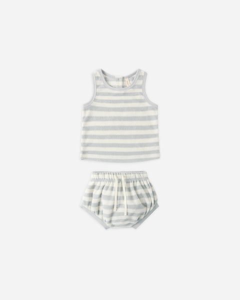 Terry Tank + Short Set || Sky Stripe