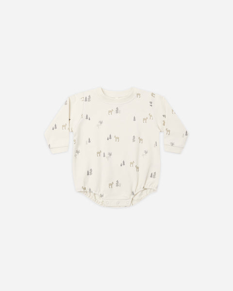 Crewneck Bubble Romper Deer