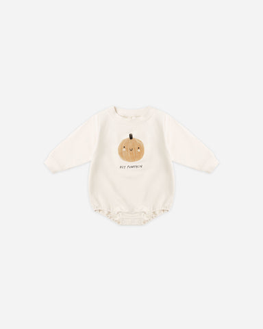 Crewneck Bubble Romper || Pumpkin