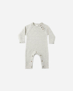 Cozy Heather Knit Jumpsuit || Blue