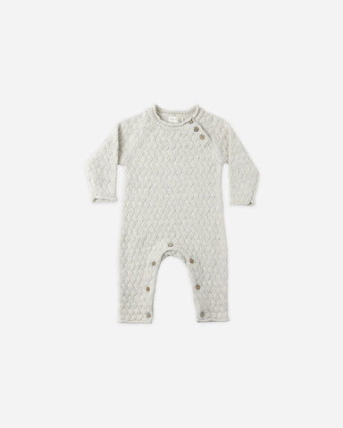 Cozy Heather Knit Jumpsuit || Blue