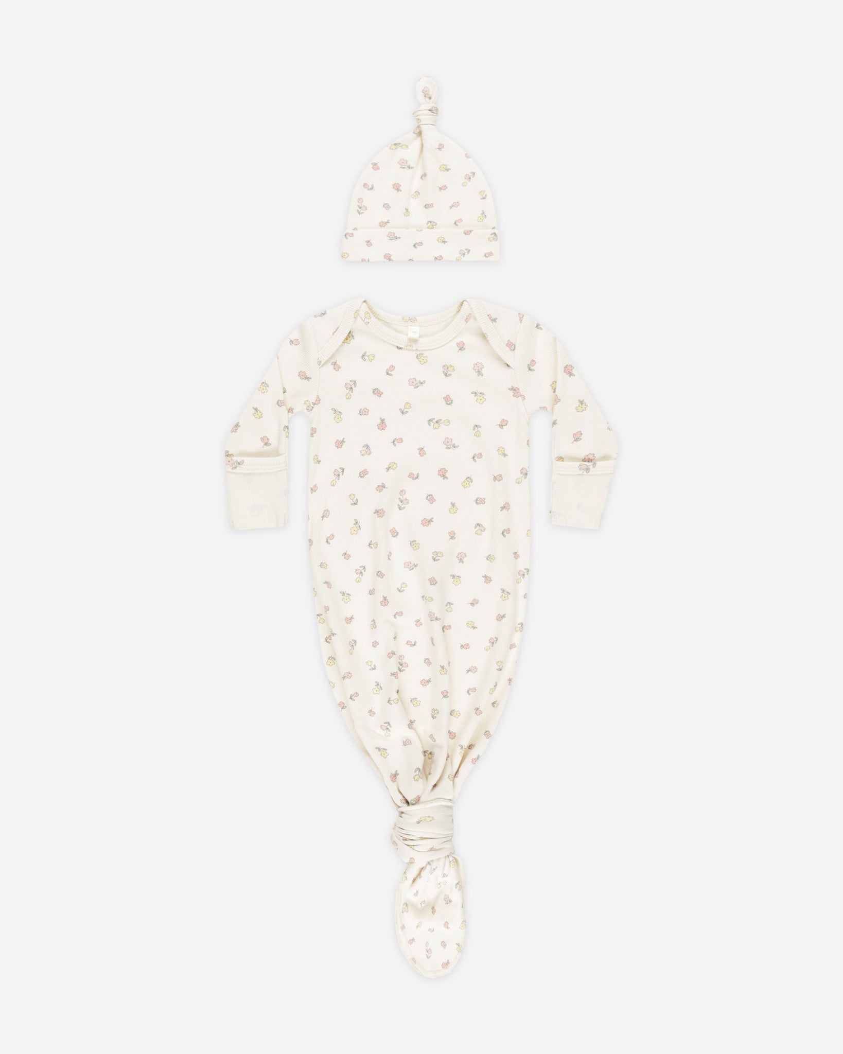 Knotted Baby Gown + Hat Set || Fleur