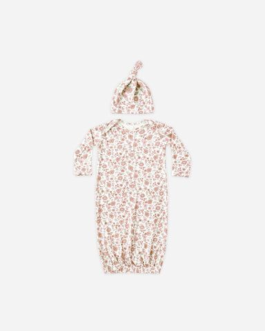 Bamboo Baby Gown + Hat Set || Bloom