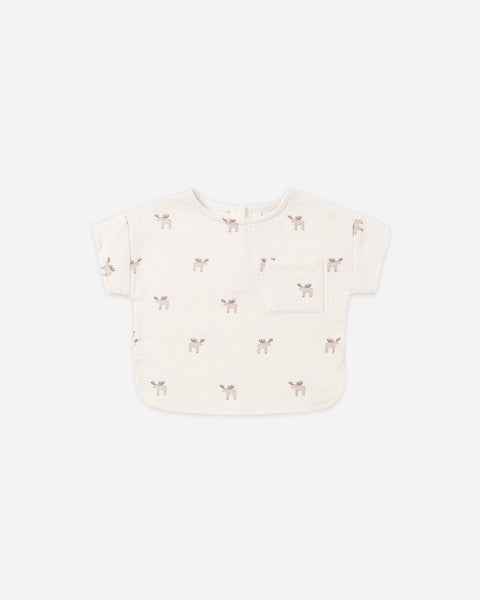 Woven Boxy Top Moose