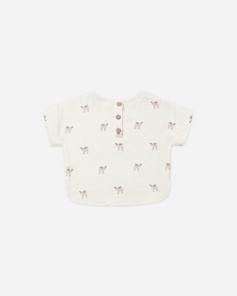 Woven Boxy Top Moose