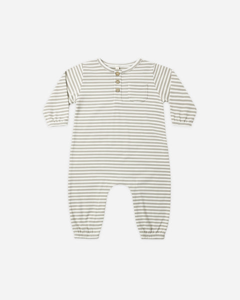 Long Sleeve Pocket Jumpsuit Laurel Stripe