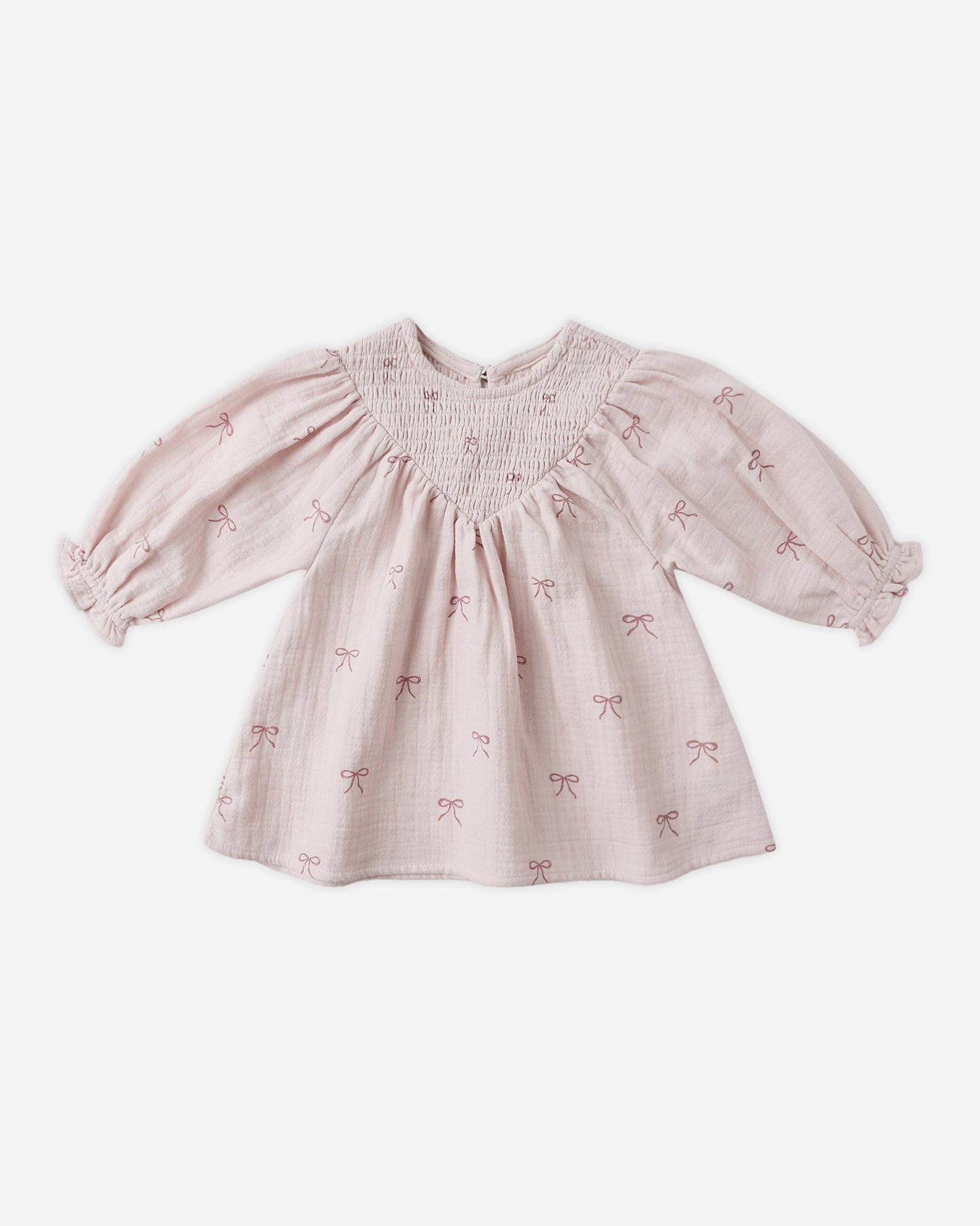 V Smocked Dress || Bows