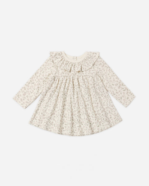 Ruffle Collar Jersey Dress Floret