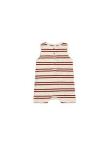 davis romper || red stripe