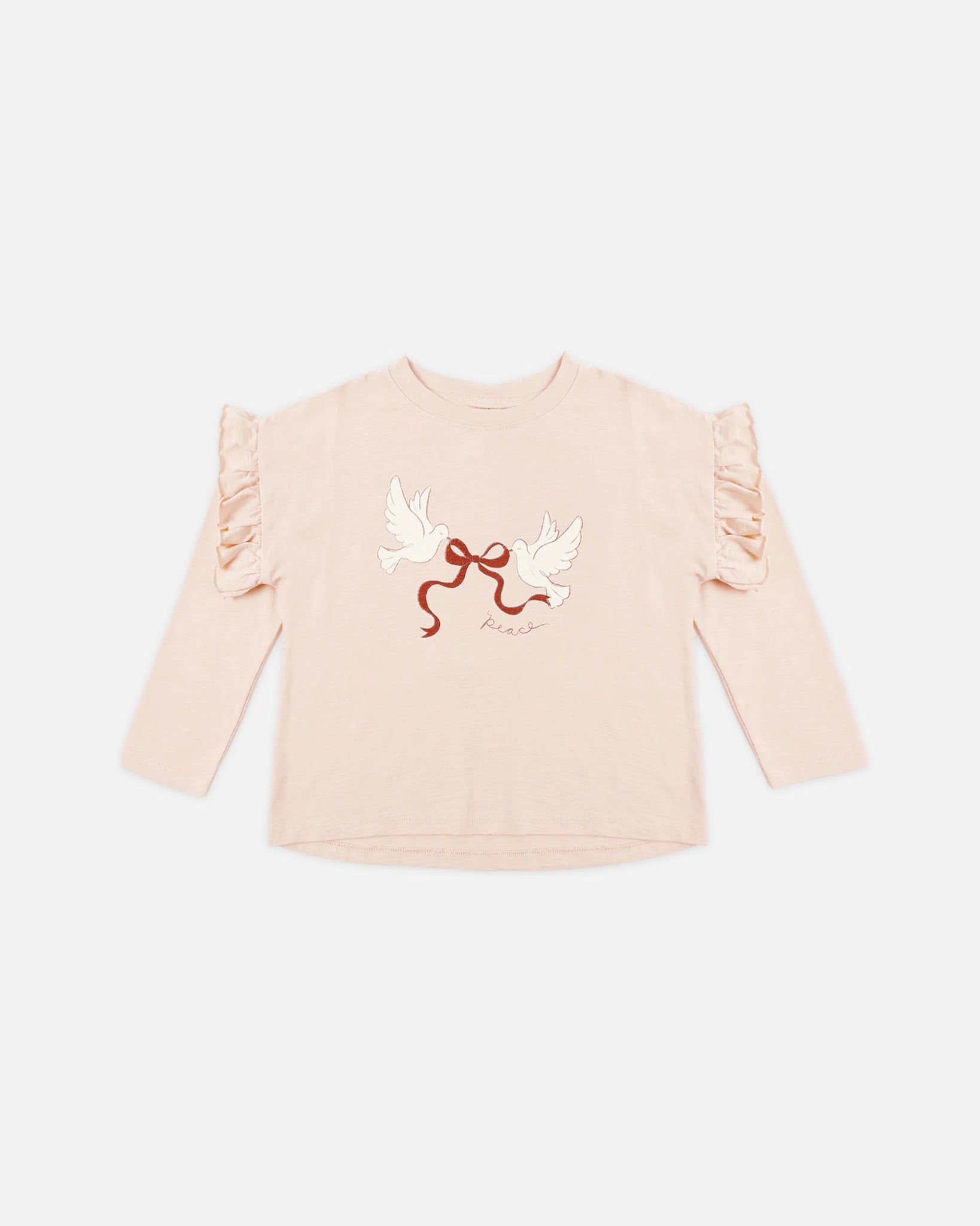 Ruffle Long Sleeve Tee || Peace