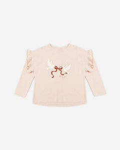 Ruffle Long Sleeve Tee || Peace