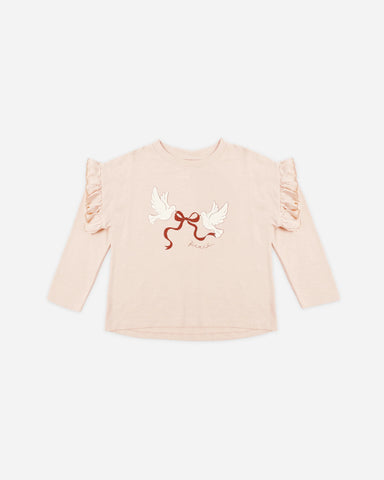 Ruffle Long Sleeve Tee || Peace