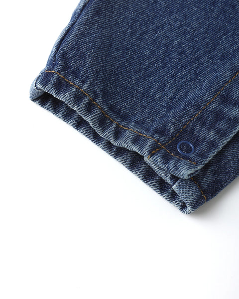 Collared Baby Jumpsuit || Indigo Denim