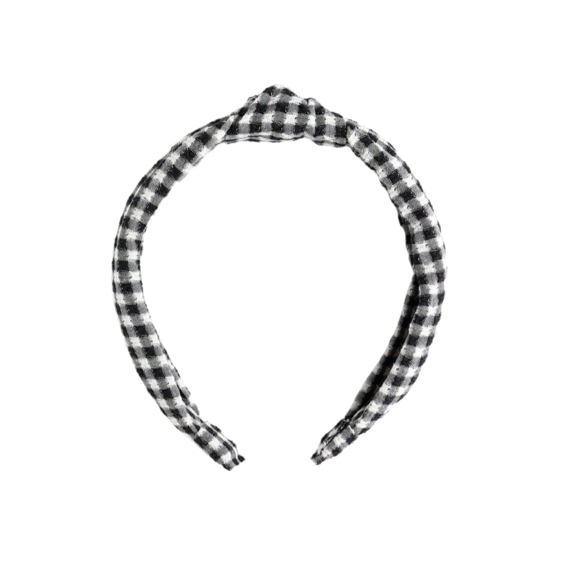 Knotted Headband | Black Gingham