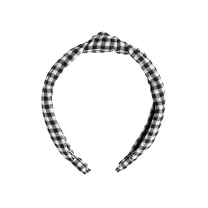 Knotted Headband | Black Gingham