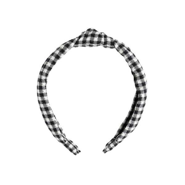 Knotted Headband | Black Gingham