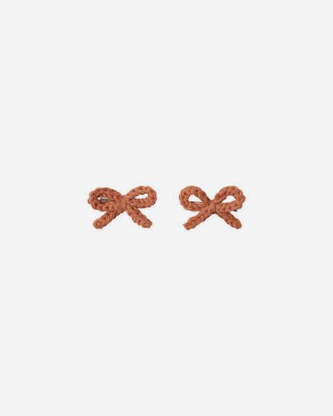 Crochet Bow Clips Poppy