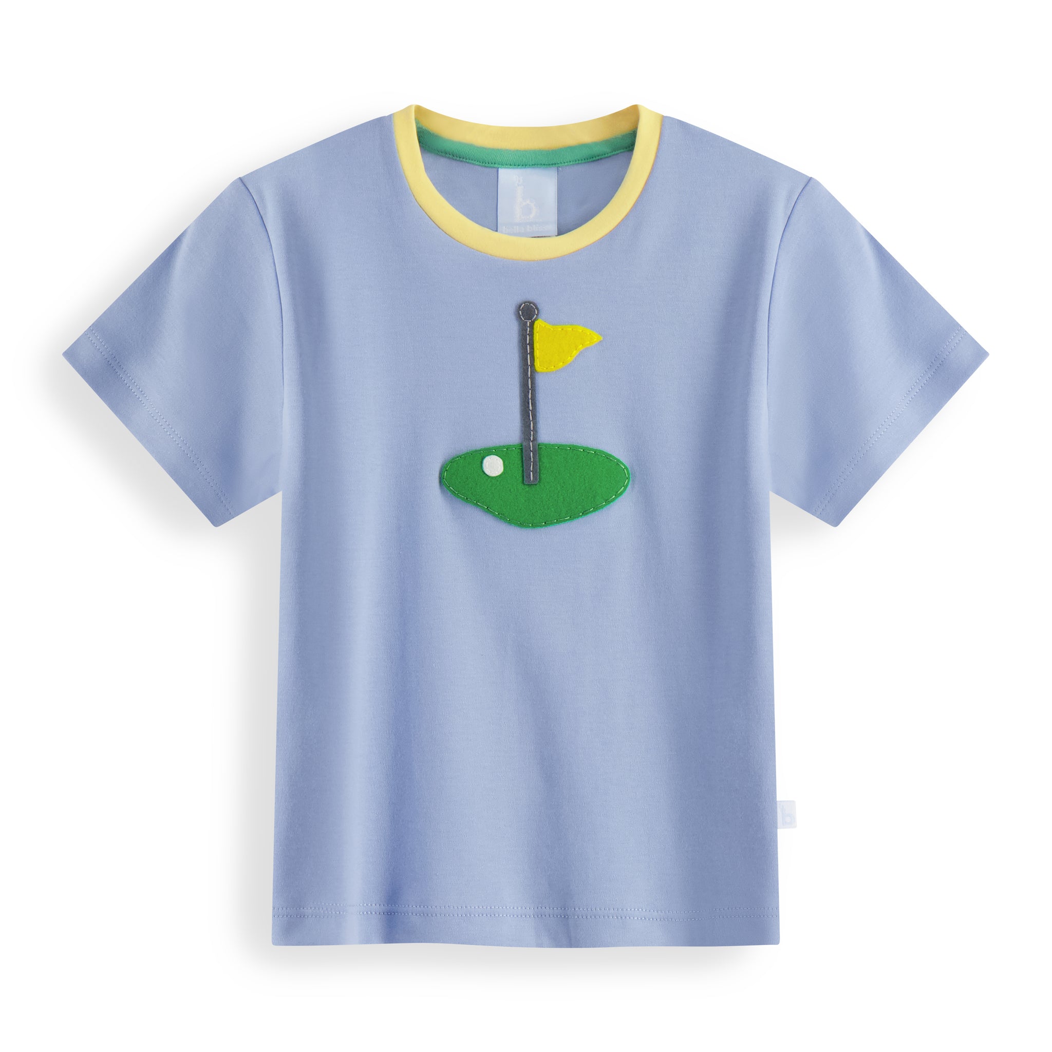 Applique Pima Tee- Denim Blue w/ Golf