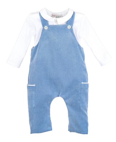 Comfy Cord Overall Set- Blue