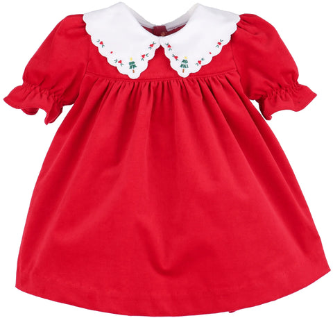 Holly Jolly Velvet Miller Dress, Red
