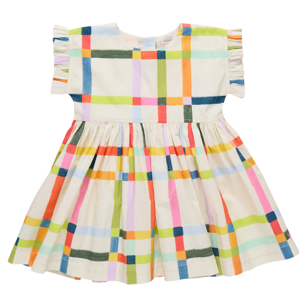 Girls Adaline Dress- Multi Tattersall