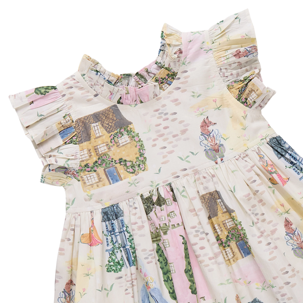 Baby Girls Jennifer Dress Set- Whimsical Castle