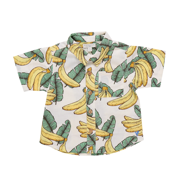 Baby Boys Jack Shirt- Banana Leaves