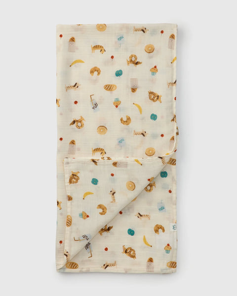 Muslin Swaddle- French Breakfast