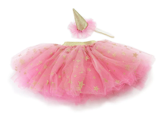 Tutu Skirt and Party Hat Dress Up Set