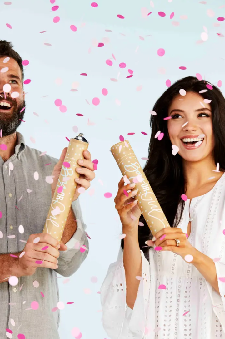 Gender Reveal Confetti Cannon Pink