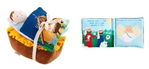 Nativity Plush With Book