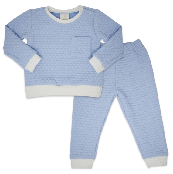 Quilted Sweatsuit - Blue