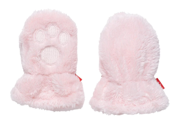 Pink Blossom Minky Magnetic Mittens