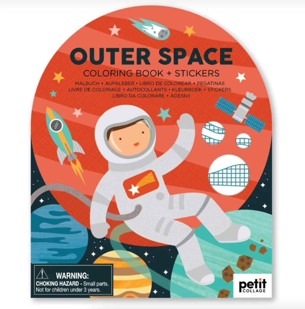 Coloring Book With Stickers Outer Space