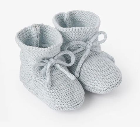 Pale Blue Knit Booties