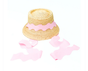 Harbor Hat with Pink Ribbon