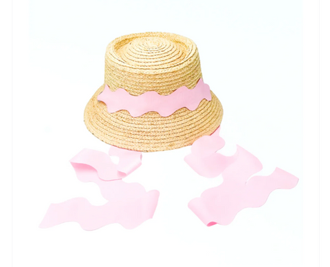 Harbor Hat with Pink Ribbon