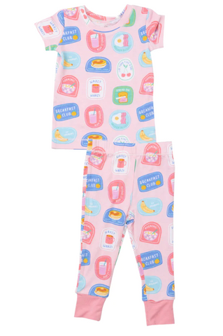 Breakfast Club Patches Loungewear Set - Pink