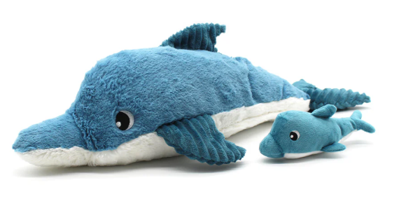 Plush Dolphin with Baby